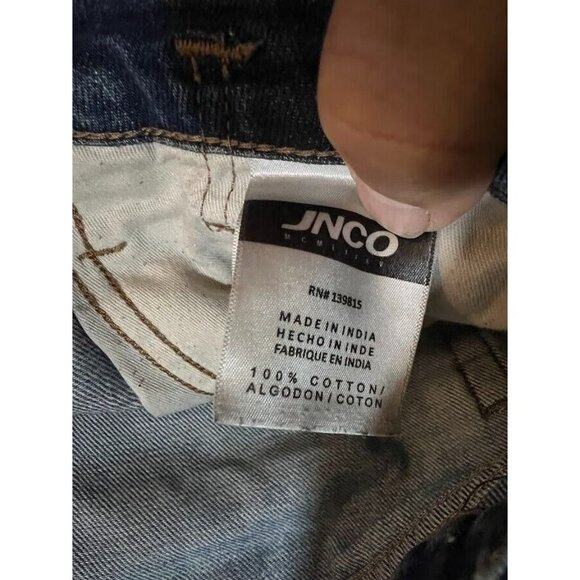 JNCO Jeans Mens 40 Blue‎ Denim Destroyed Belted Pocketed Men 40X31. - Picture 3 of 12